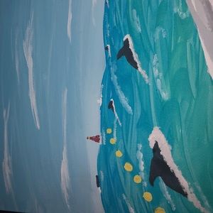 Florida Keys, Sombrero Key. Acrylic painting